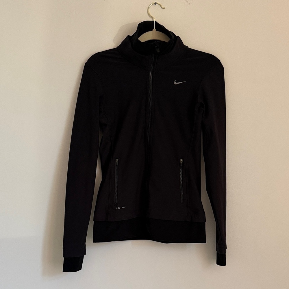 Nike Women's Dri-Fit Black Full-Zip Jacket